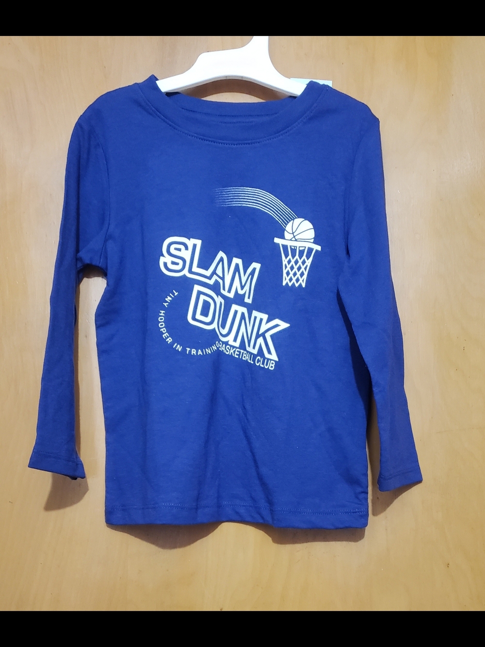Cat & Jack Royal Blue 'Slam Dunk' Long Sleeve Tee